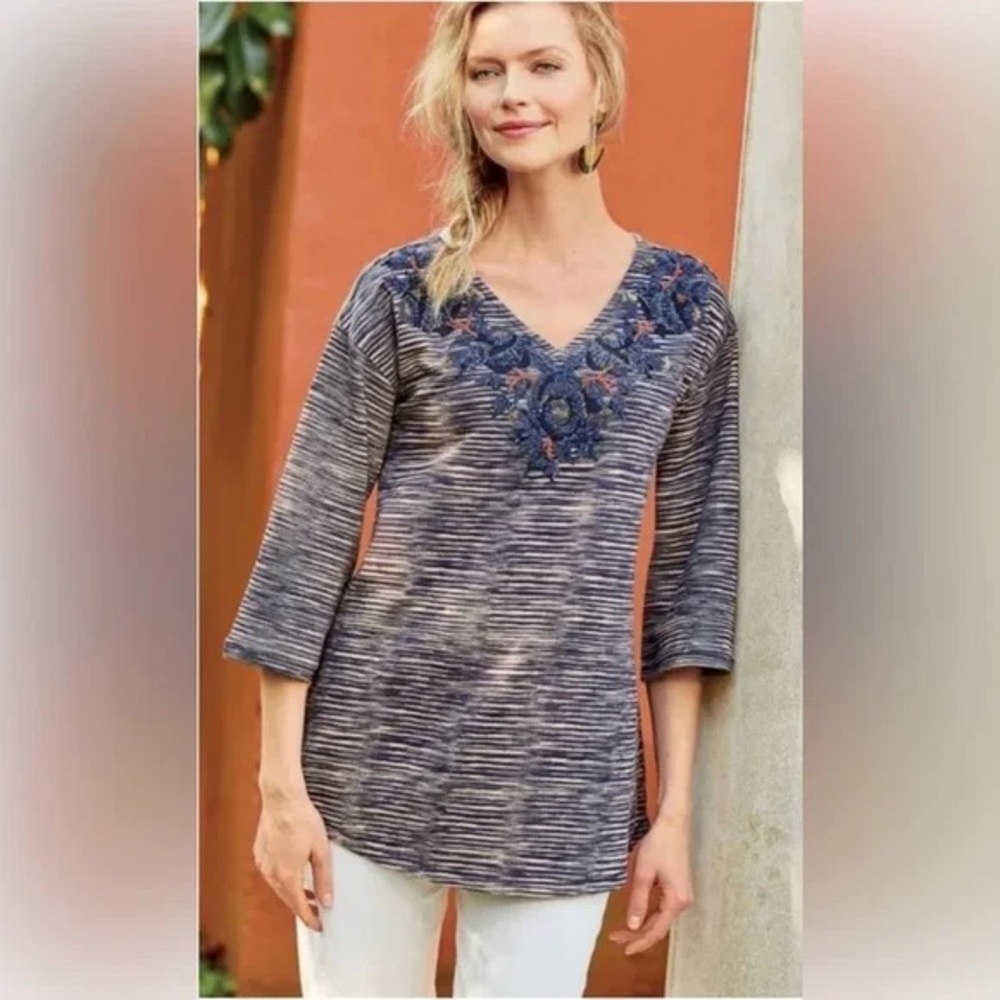 Soft Surroundings Mangata Tunic Top sz L